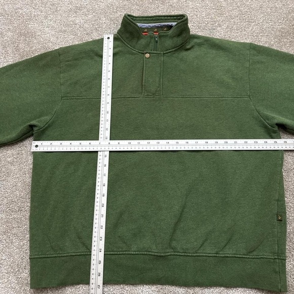 Orvis Green 1/4 Zip Pullover Sweater Rib Collar Men's XL - Picture 5 of 8